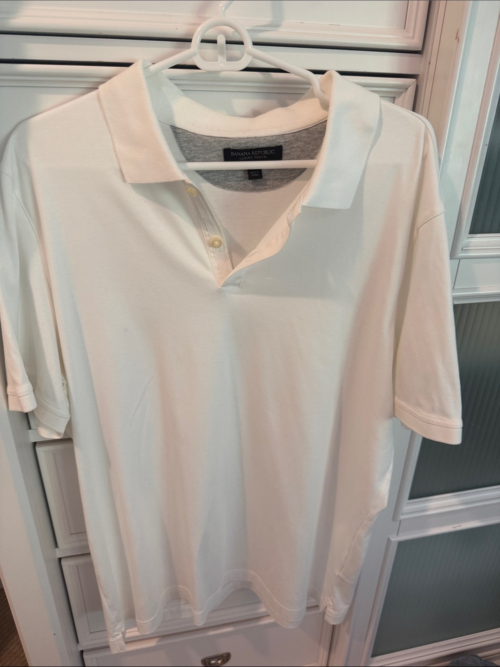 Banana Republic Men’s Cream Polo Shirt